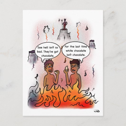 Witte Chocolade Briefkaart (Voorkant)