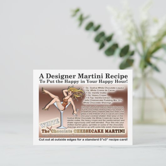 Witte Chocolade Cheesecake Martini Recept Kaart (Staand voorkant)