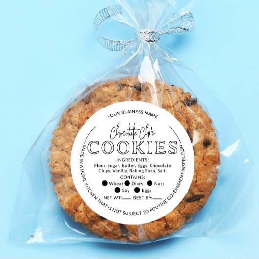 Witte Chocolade Chip Cookies Cottage Law Sticker