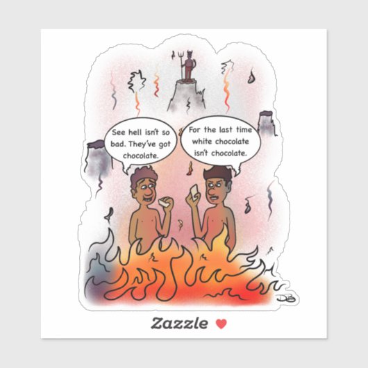 Witte Chocolade Custom Cut Sticker (Vel)