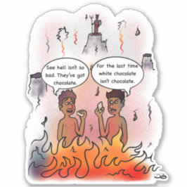 Witte Chocolade Custom Cut Sticker