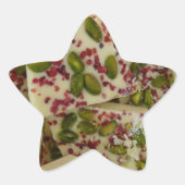 witte chocolade en pistachio ster sticker (Voorkant)