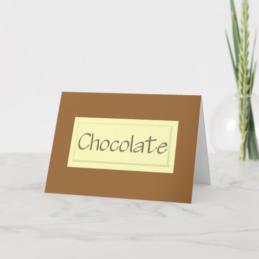 Witte chocolade feestdagen kaart (Voorkant)