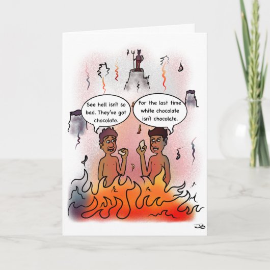 Witte chocolade gevouwen Wenskaart Kaart (Voorkant)