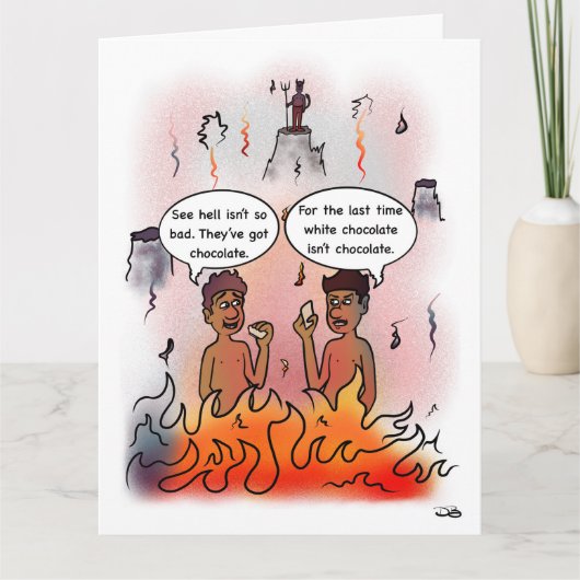 Witte chocolade kaart (Voorkant)