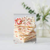 Witte Chocolade Snoepriet Pepermunt Bark Recept Briefkaart (Staand voorkant)