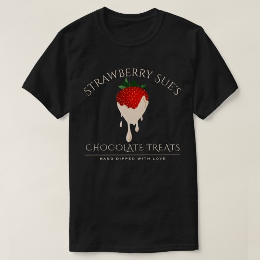 witte chocoladeaardbei T-Shirt (Design voorkant)