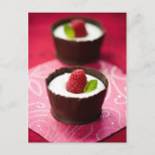 Witte chocolademousse dessert briefkaart (Voorkant)