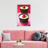 Witte chocolademousse dessert canvas afdruk (Insitu (Woonkamer))
