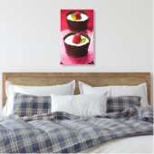 Witte chocolademousse dessert canvas afdruk (Insitu (Slaapkamer))