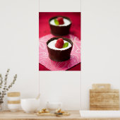 Witte chocolademousse dessert poster (Keuken)