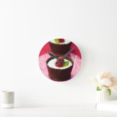 Witte chocolademousse dessert ronde klok (Huis)