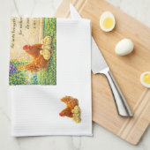 Witte christelijke keukendoek theedoek (Quarter Fold)
