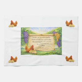 Witte christelijke keukendoek theedoek