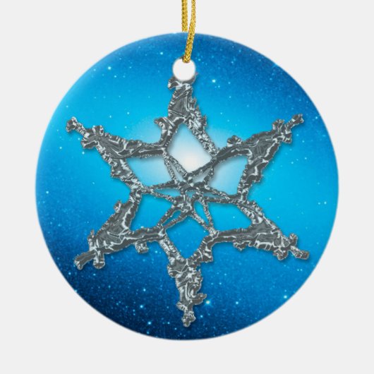 WITTE CHRISTMAS Snowflake Ornament (Voorkant)