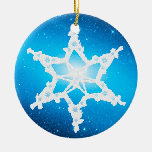 WITTE CHRISTMAS Snowflake Ornament 4 (Voorkant)
