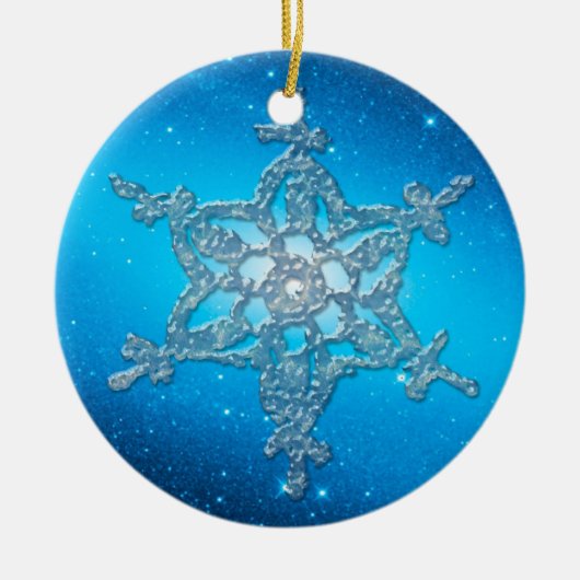 WITTE CHRISTMAS Snowflake Ornament 6 (Voorkant)