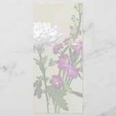 Witte Chrysant en Paarse Leeuwenbek Menu (Achterkant)