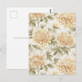 Witte Chrysanten Chiyogami Briefkaart (Voorkant / Achterkant)