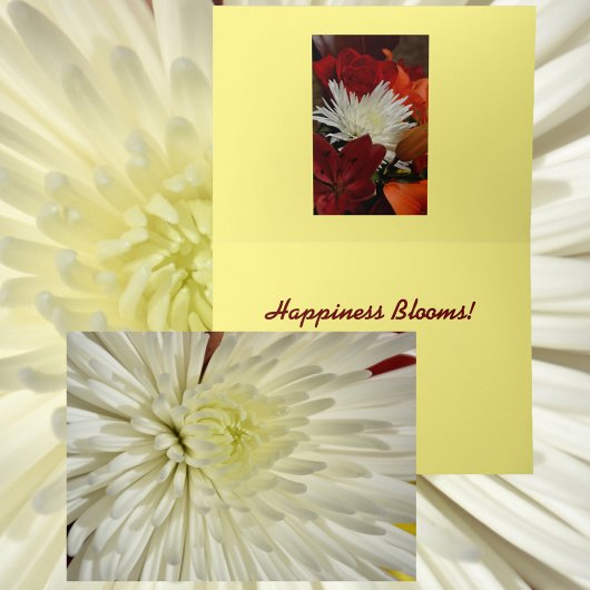 Witte Chrysanthemum Bloem Fotografisch Kaart