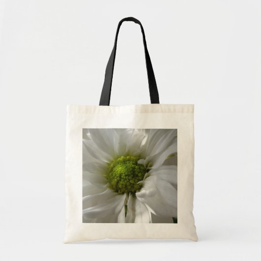 Witte Chrysanthemum Boodschappentas Tote Bag (Voorkant)
