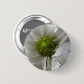 Witte Chrysanthemum Knop Ronde Button 5,7 Cm (Voorkant /achterkant)