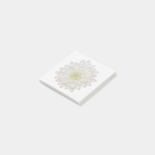 Witte Chrysanthemum Post-Its Post-it® Notes (Schuin)