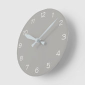 Witte cijfers op grijs acccnt ronde klok (Hoek)