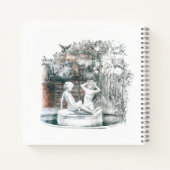 Witte cijfers van de meisjes van de fontein notitieboek (Achterkant)