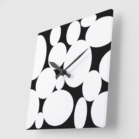 WITTE CIRCLS VIERKANTE KLOK (Hoek)