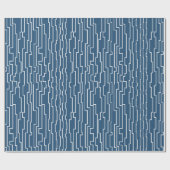 Witte circuitlijnen cadeaupapier (Vlak)