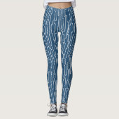 Witte circuitlijnen leggings (Voorkant)