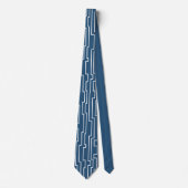 Witte circuitlijnen stropdas (Voorkant)