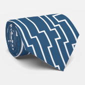 Witte circuitlijnen stropdas (Opgerold)