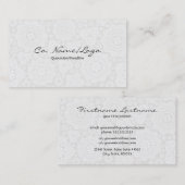 Witte cirkel en sterren Elegant patroon Visitekaartje (Voorkant / Achterkant)