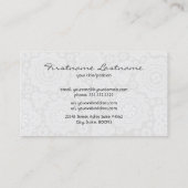 Witte cirkel en sterren Elegant patroon Visitekaartje (Achterkant)