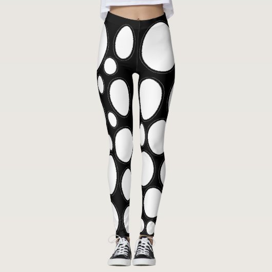 Witte cirkel leggings (Voorkant)