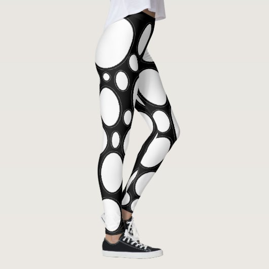 Witte cirkel leggings (Rechts)