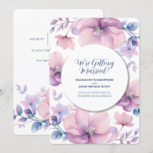 Witte Cirkel Lijst Blauw Paarse Bloemen Achtergron