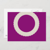 witte cirkel met paarse achtergrond briefkaart (Voorkant / Achterkant)