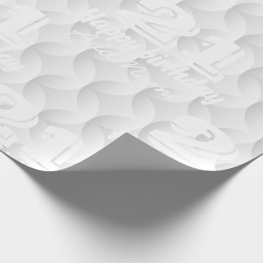 Witte cirkel met reliëf cadeaupapier (Hoek)