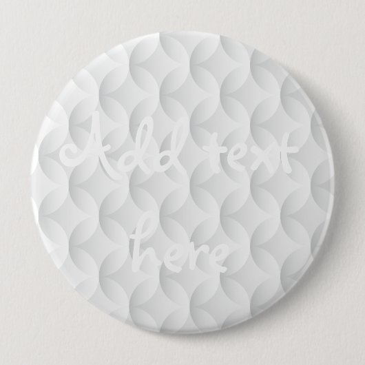 Witte cirkel met reliëf ronde button 4,0 cm (Voorkant)