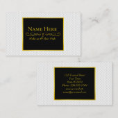 Witte cirkel met reliëf visitekaartje (Voorkant / Achterkant)