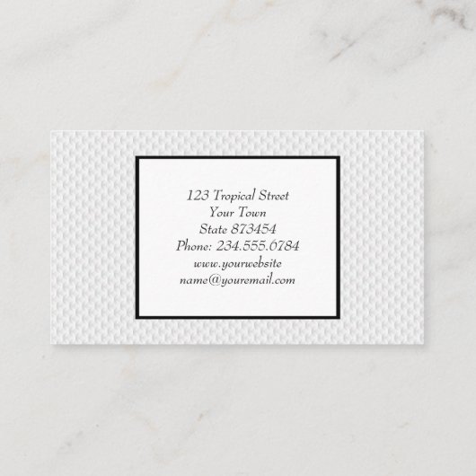 Witte cirkel met reliëf visitekaartje (Achterkant)