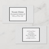 Witte cirkel met reliëf visitekaartje (Voorkant / Achterkant)