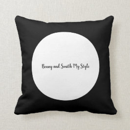 Witte Cirkel op Black Benny en Smith Mijn stijl Kussen