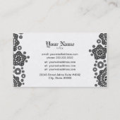 Witte cirkel patroon visitekaartje (Achterkant)