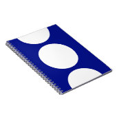 Witte cirkels op blauw Notitieboek (Rechterzijde)