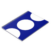 Witte cirkels op blauw Notitieboek (Linkerzijde)