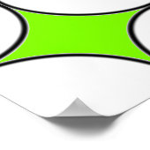witte cirkels op de groene fluorescentieachtergron poster (Hoek)